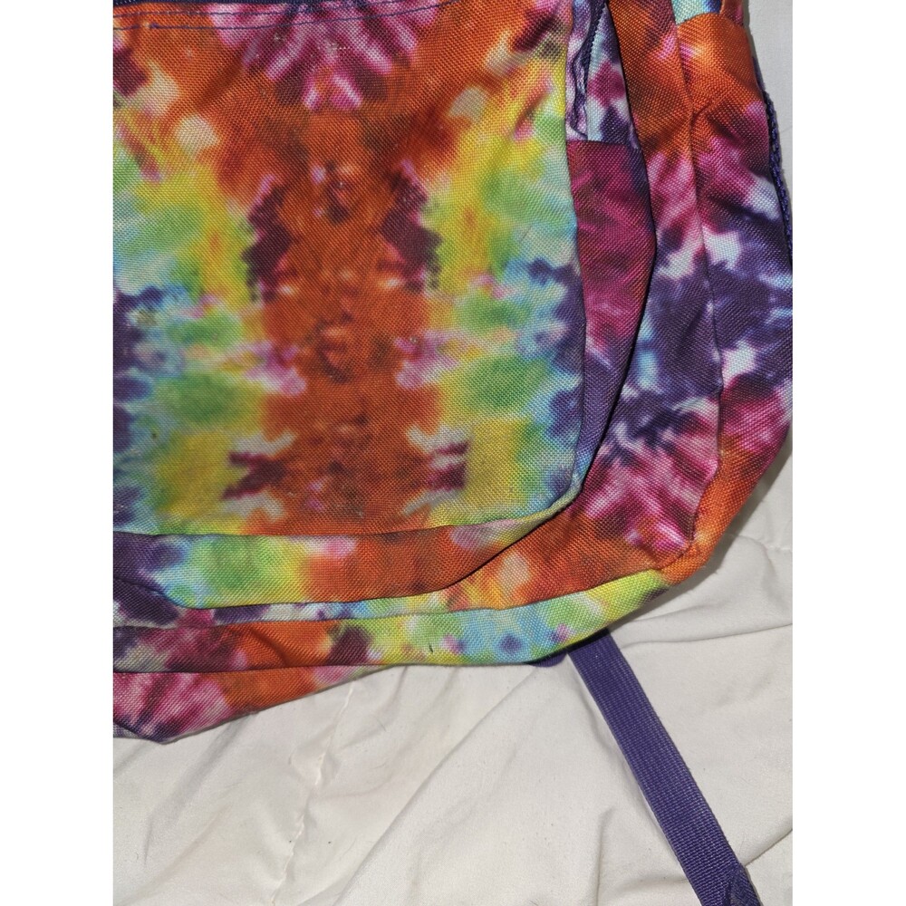 Jansport trans brand tie dye full size rainbow backpack bookbag bag tote purse! - Picture 3 of 8